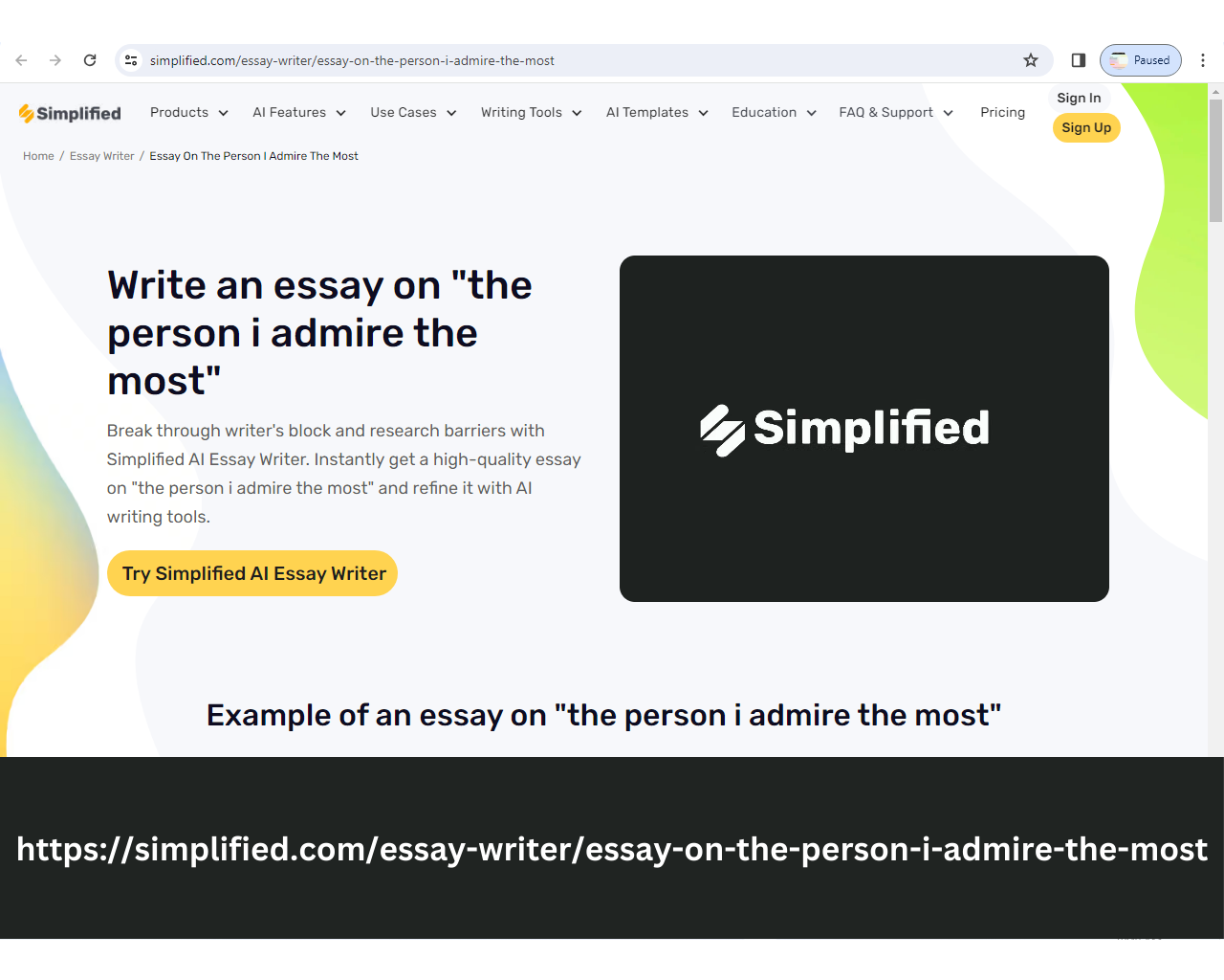 Person I Admire The Most Essay Writer