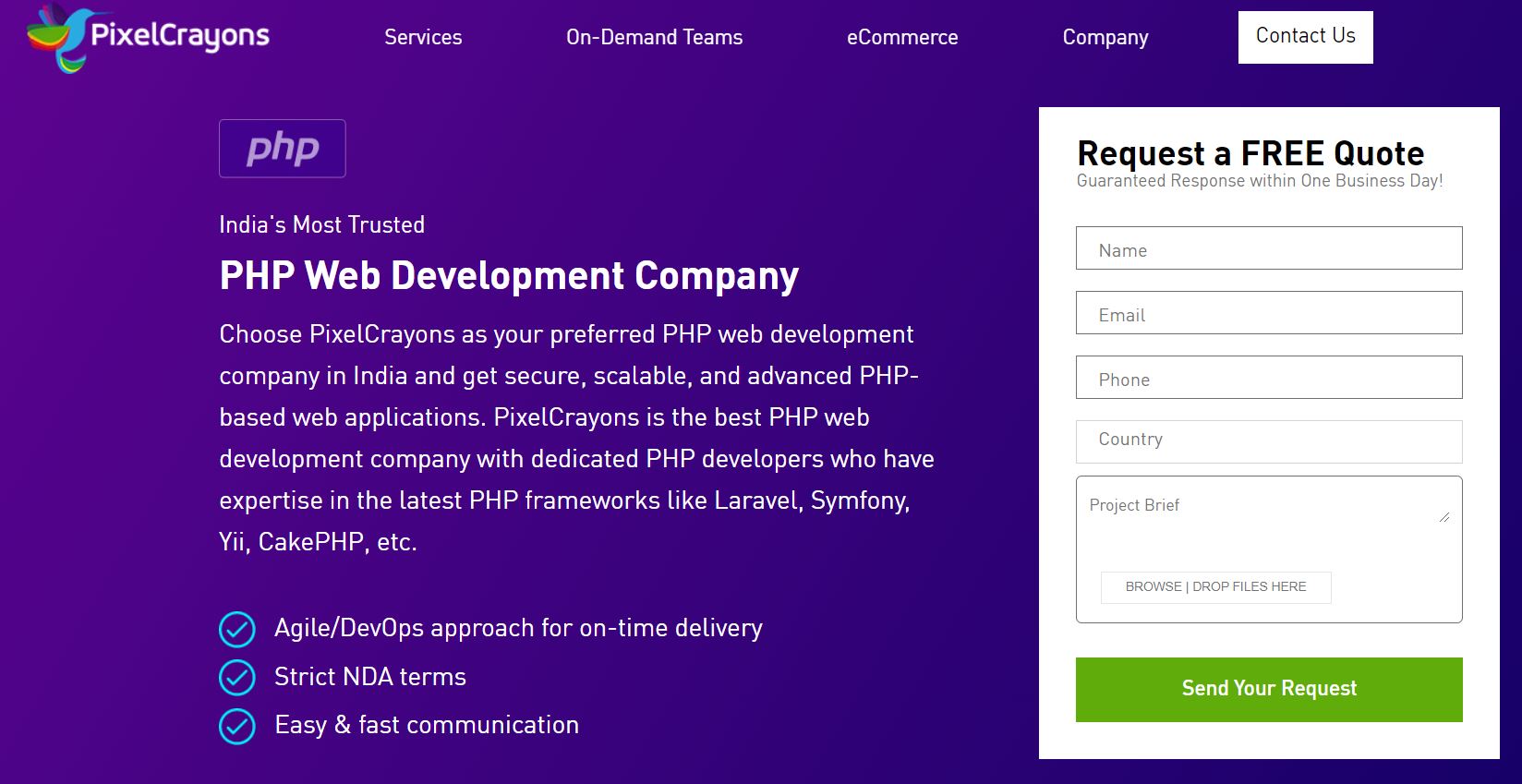PixelCrayons: Providing Top-notch PHP Web Development Services
