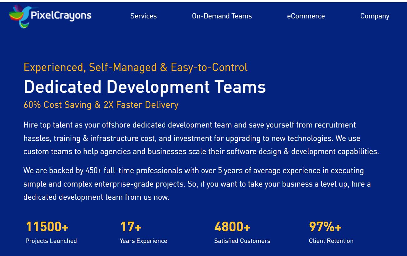 Experienced, Self-Managed & Easy-to-Control Dedicated Development Teams