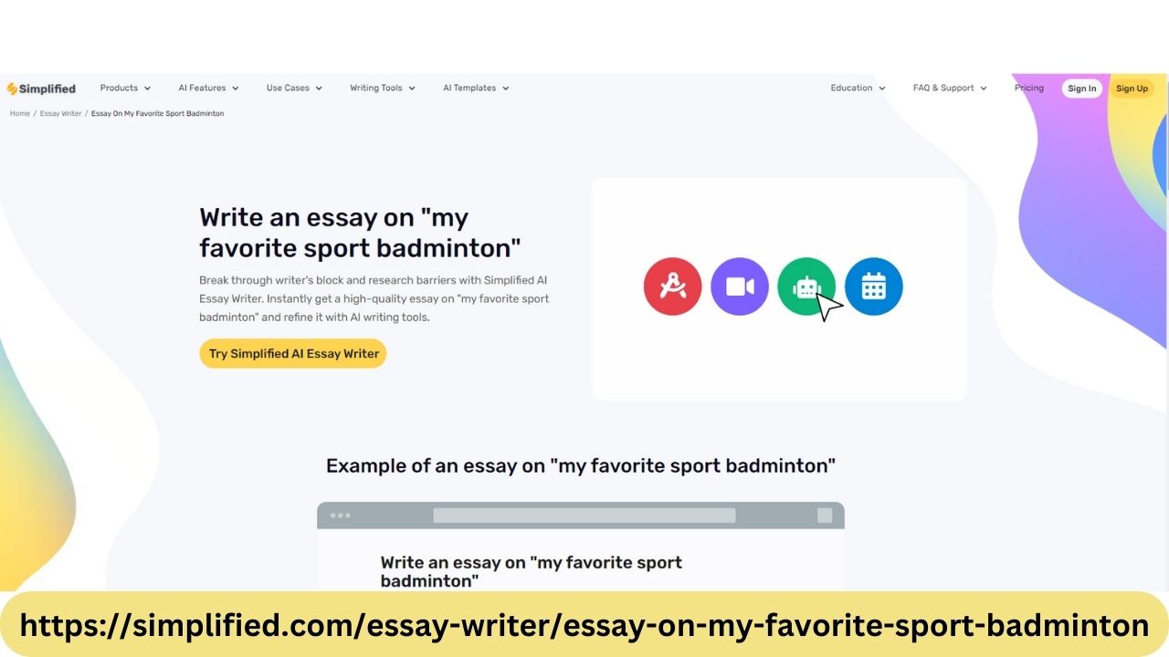 Racket Rhythms: Free Online My Favorite Sport Badminton Essay Writing with Simplified