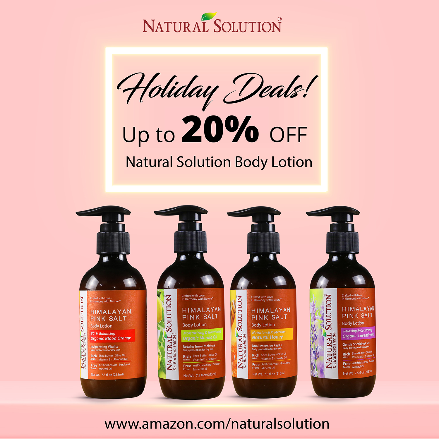 Holiday Deals! Up to 20% OFF on Natural Solution Body Lotion