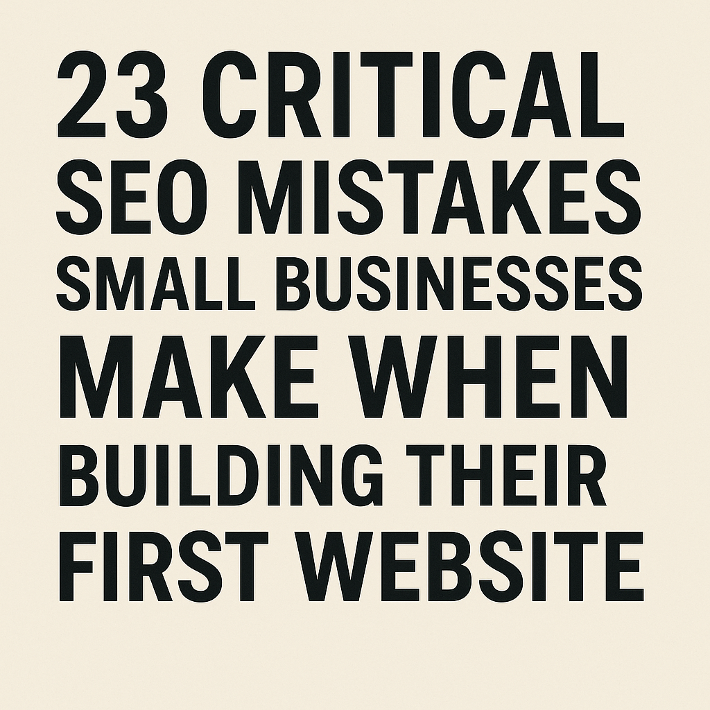 23 Critical SEO Mistakes Small Businesses Make When Building Their First Website