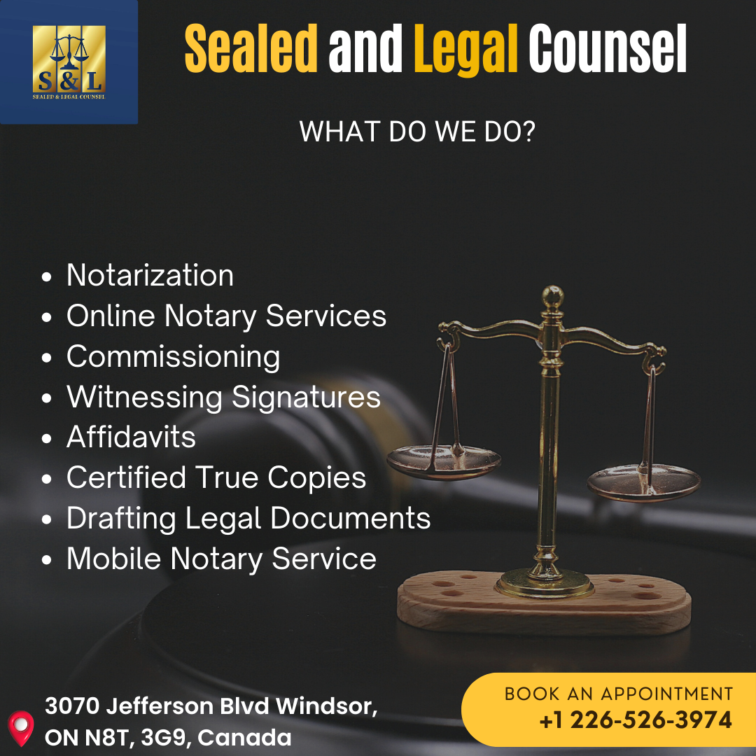 Top Notary Services Near Me in Windsor, Ontario