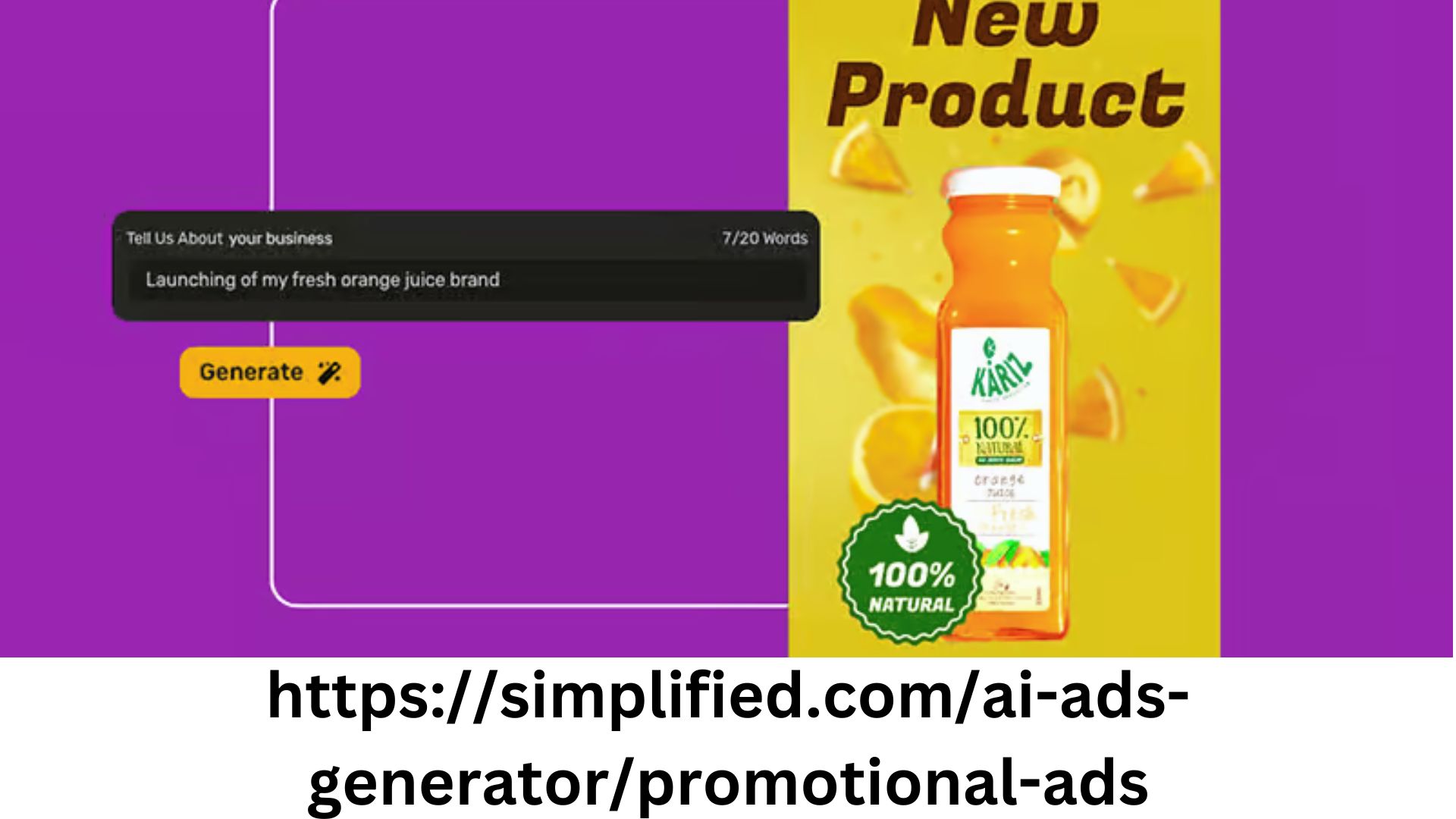 Craft compelling promotions using Simplified's AI Ads Generator