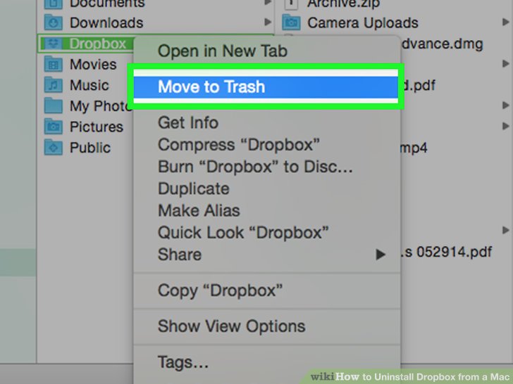 How to Uninstall Dropbox in Mac