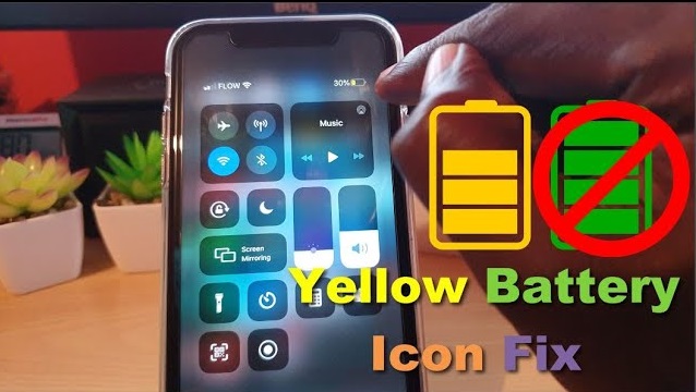 Why does my iPhone battery turn yellow?