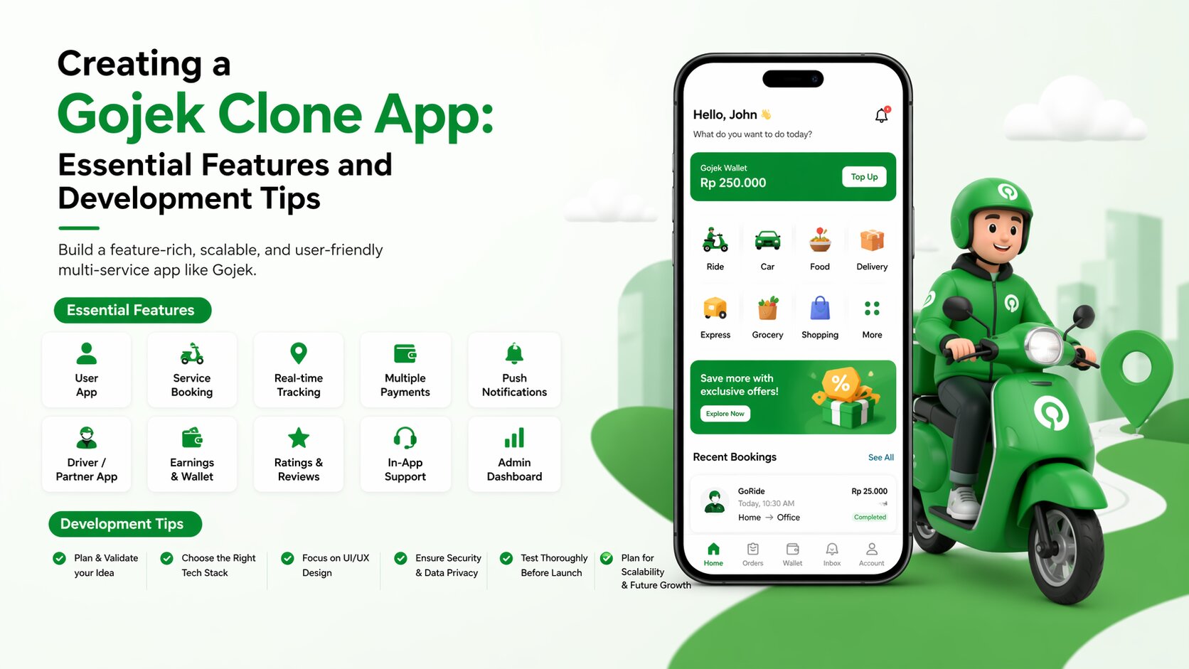 Creating a Gojek Clone App: Essential Features and Development Tips
