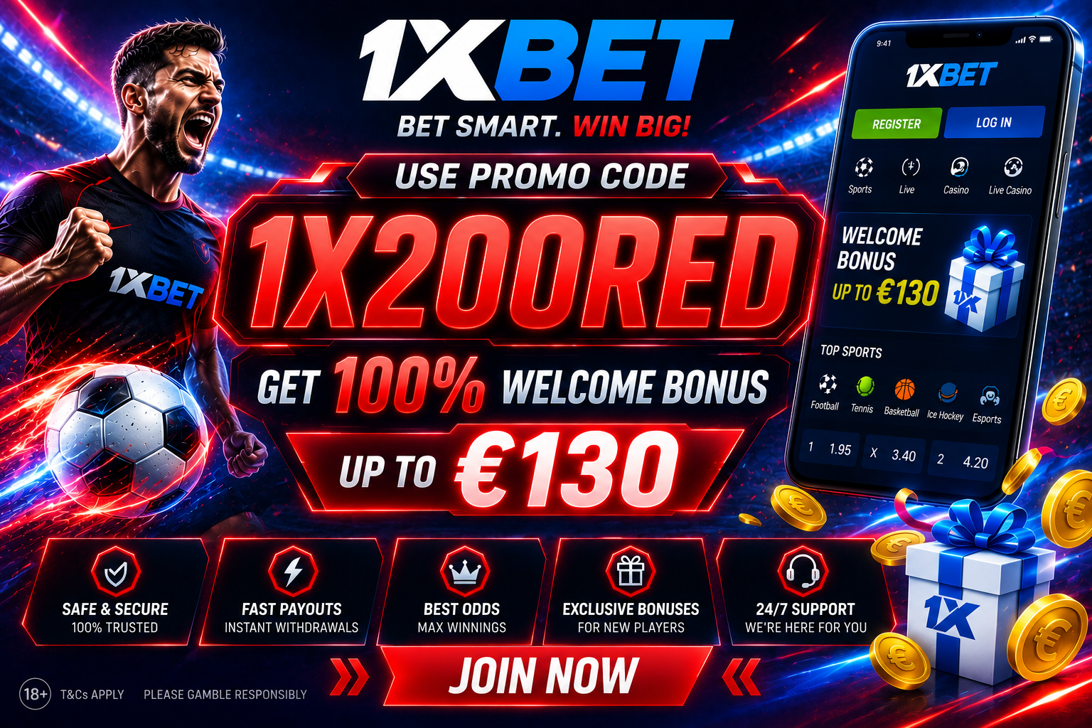 1xBet Promo Code Free Spins: 1XRUN200 – Free Spins Bonus