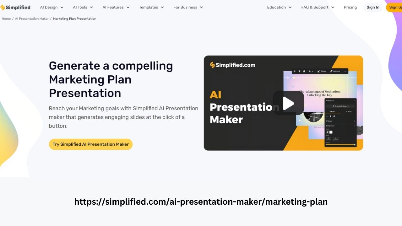 Simplified Marketing Plan Presentation Maker: Your Key to Success