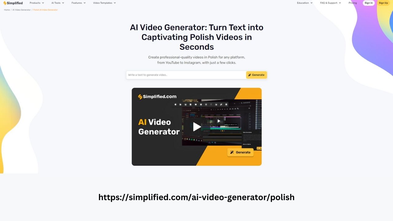 Explore Polish Creativity: Free Online Ai Polish Video Generator by Simplified