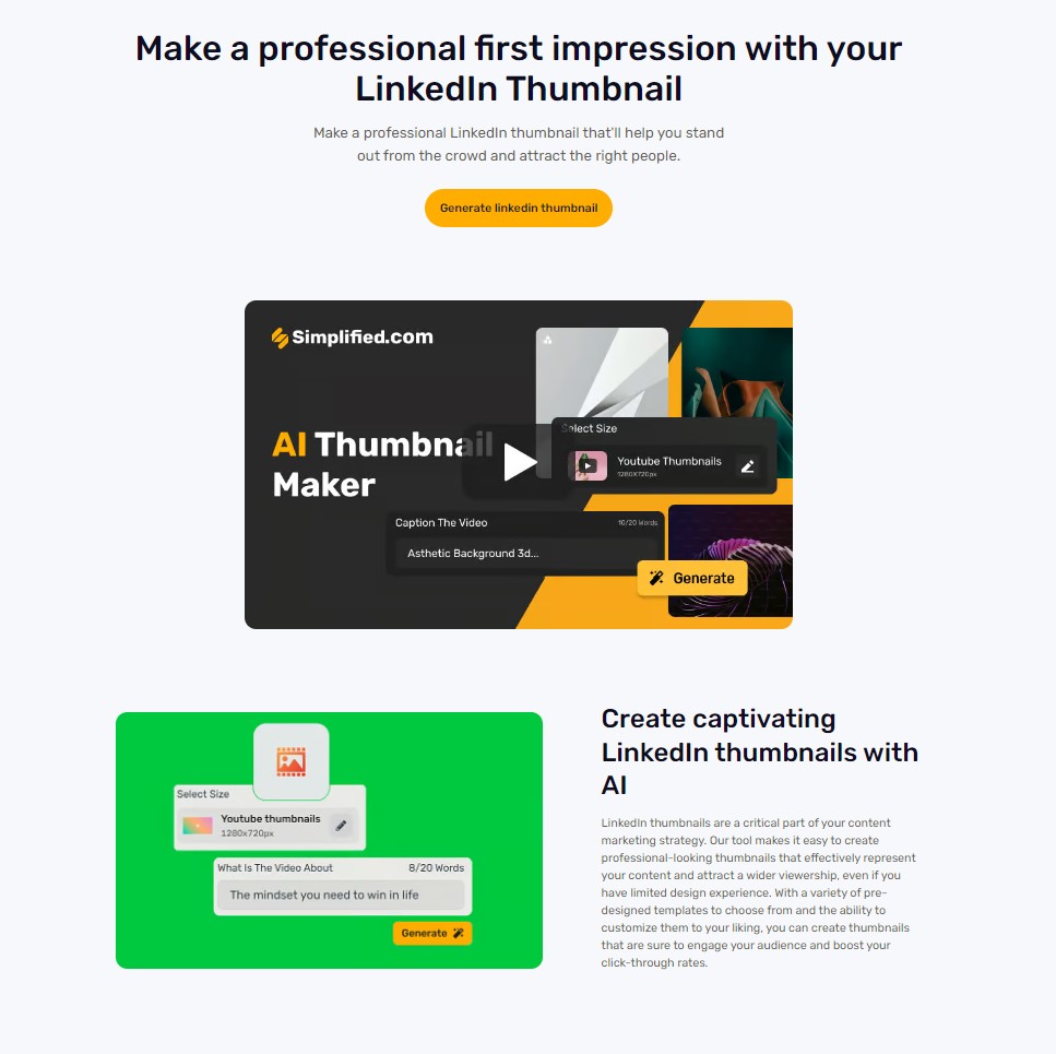 Maximizing Impact: Next-Generation AI Solutions for LinkedIn Thumbnail Optimization
