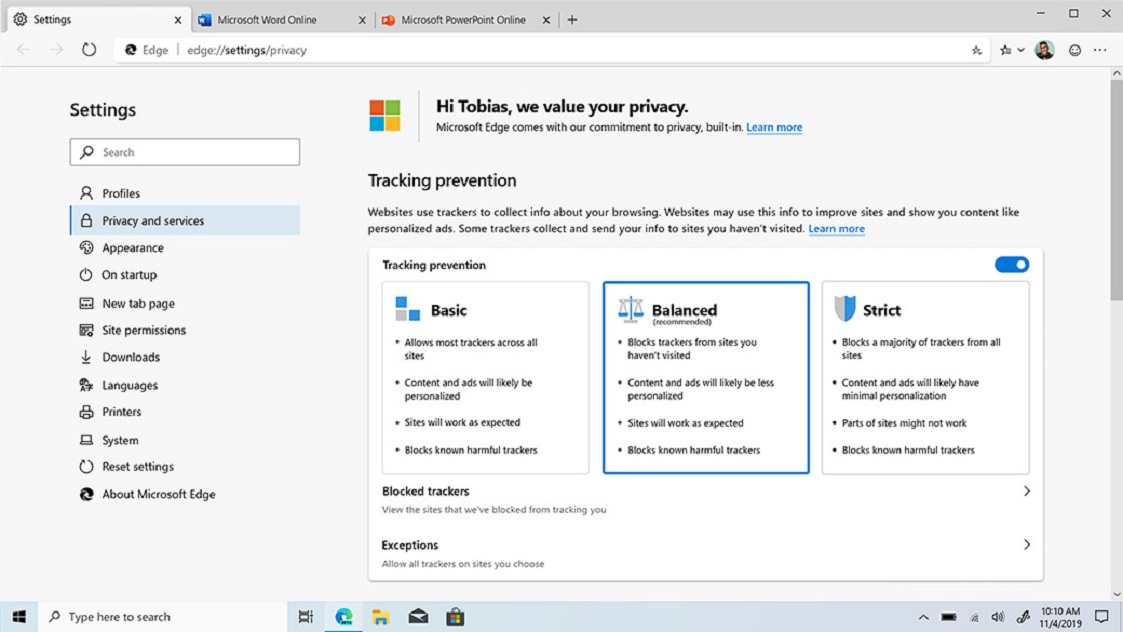 How to Setup Privacy Settings on Microsoft Edge