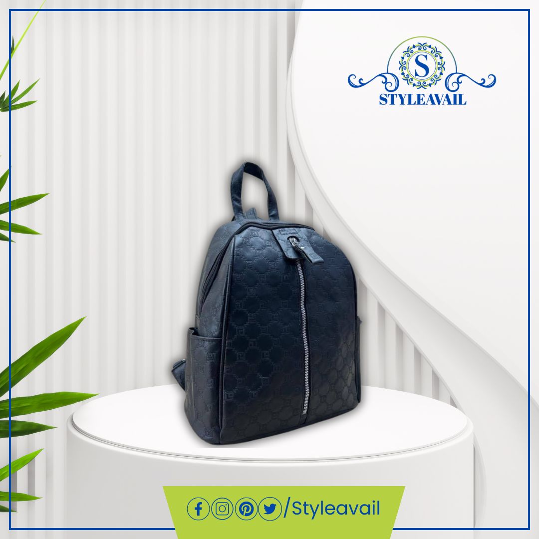 Leather Zipper Backpack For Women In Pakistan
