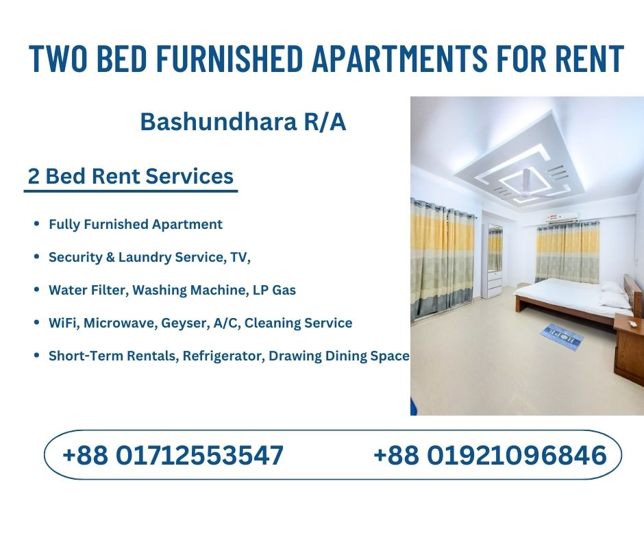 Luxury 2-Bedroom Apartment for Lease in Bashundhara R/A
