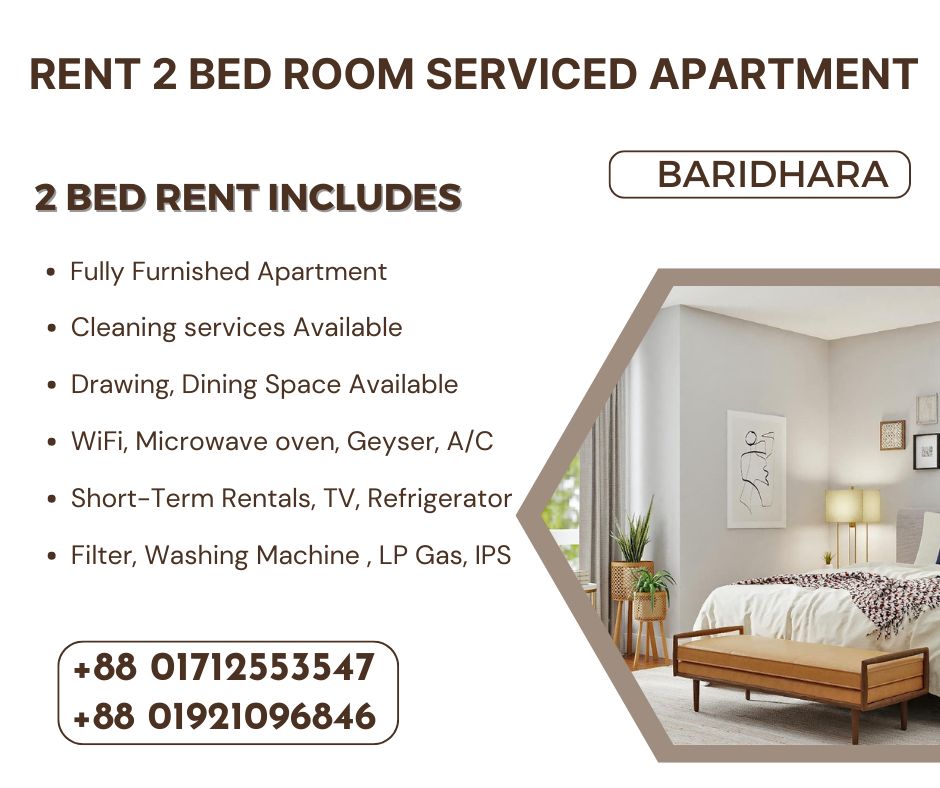 Rent A Fully Furnished Two-Bedroom Flat For A Cozy Stay In Baridhara