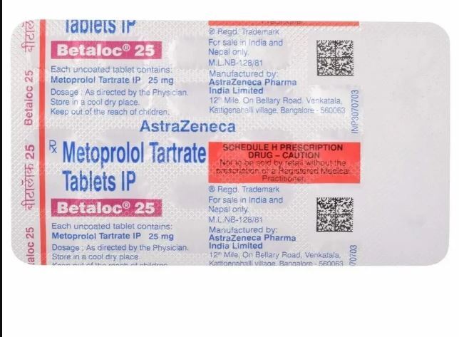 Buy Betaloc 25mg Tablet