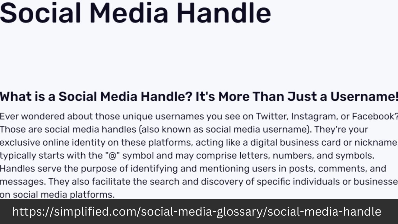 What is a Social Media Handle? Key Insights and Explanation