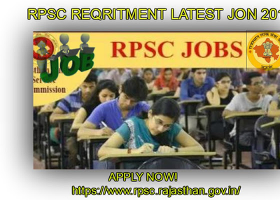 RPSC Recruitment 2019 Apply Online For Senior Scientific Officer 2019
