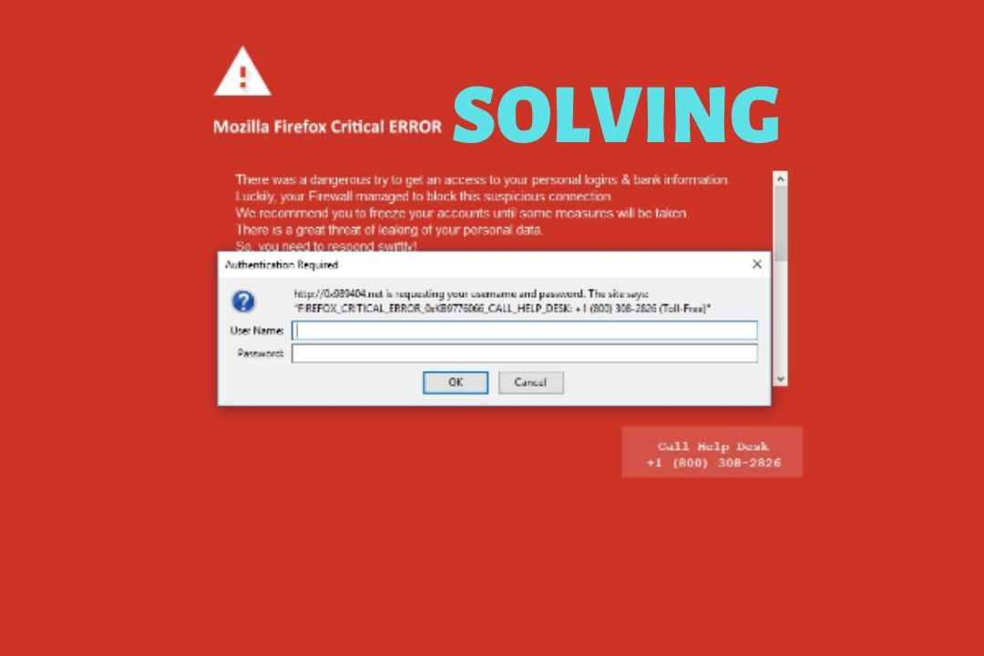 what are possible ways to solve critical error Mozilla firefox
