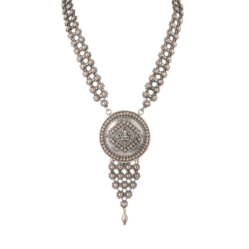 Temple statement silver neckpiece