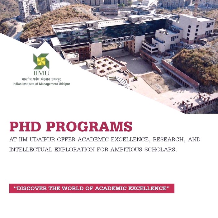 Pursue PhD in Management from IIM Udaipur