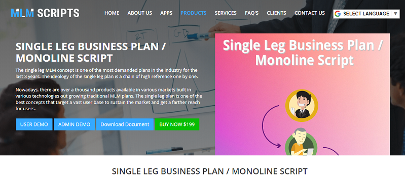Single Leg MLM Software | Single Leg MLM Compensation Plan |Monoline MLM Software