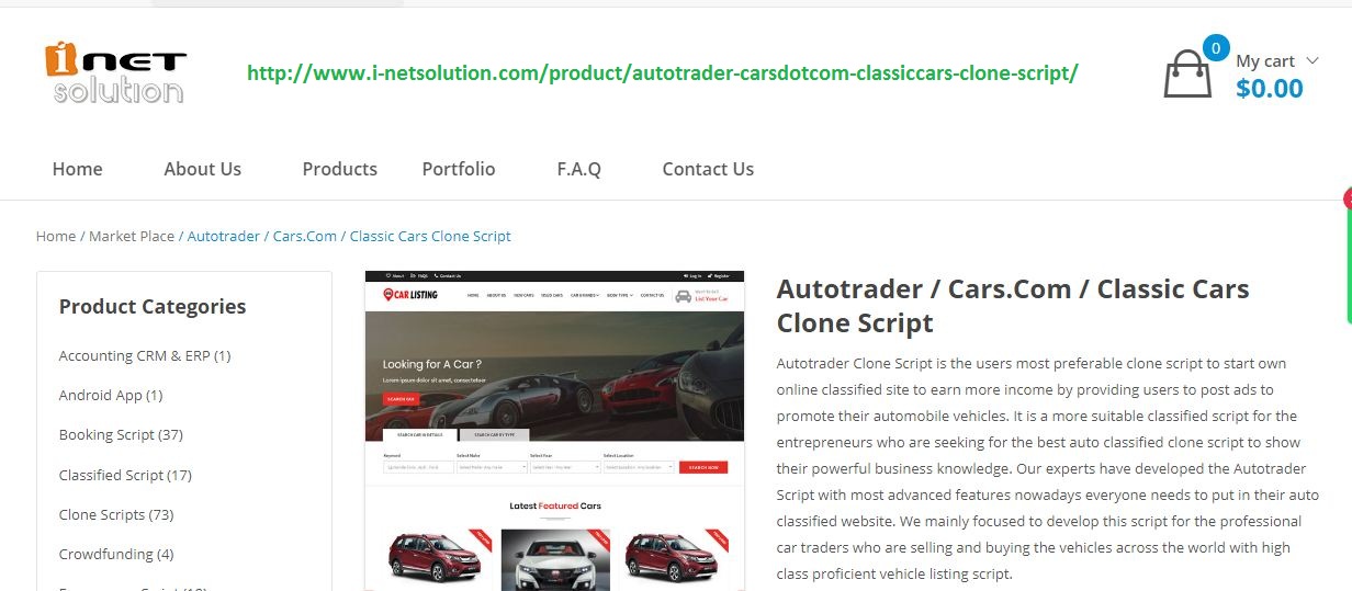 Autotrader Clone Script - Classiccars Clone Script