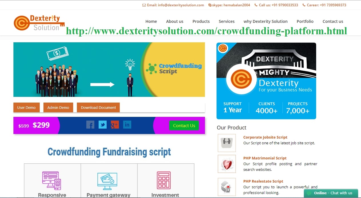 Fundraising script - Crowdfunding clone script