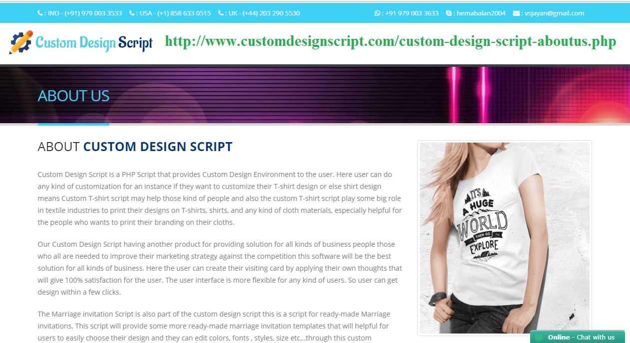 PHP Custom Product Design Script - Online Custom Design Script