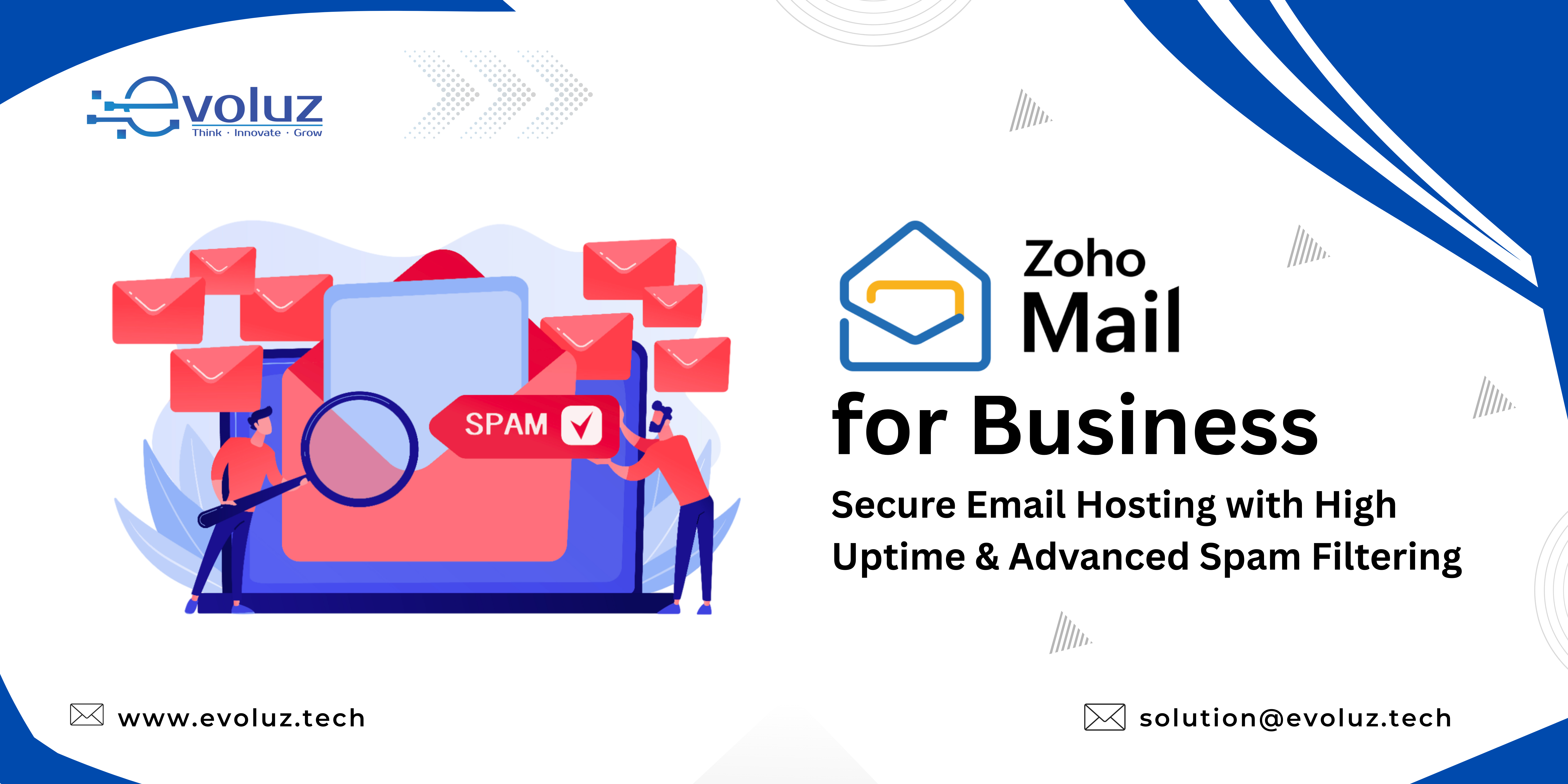 Zoho Mail for Business: Secure Email Hosting with High Uptime & Advanced Spam Filtering