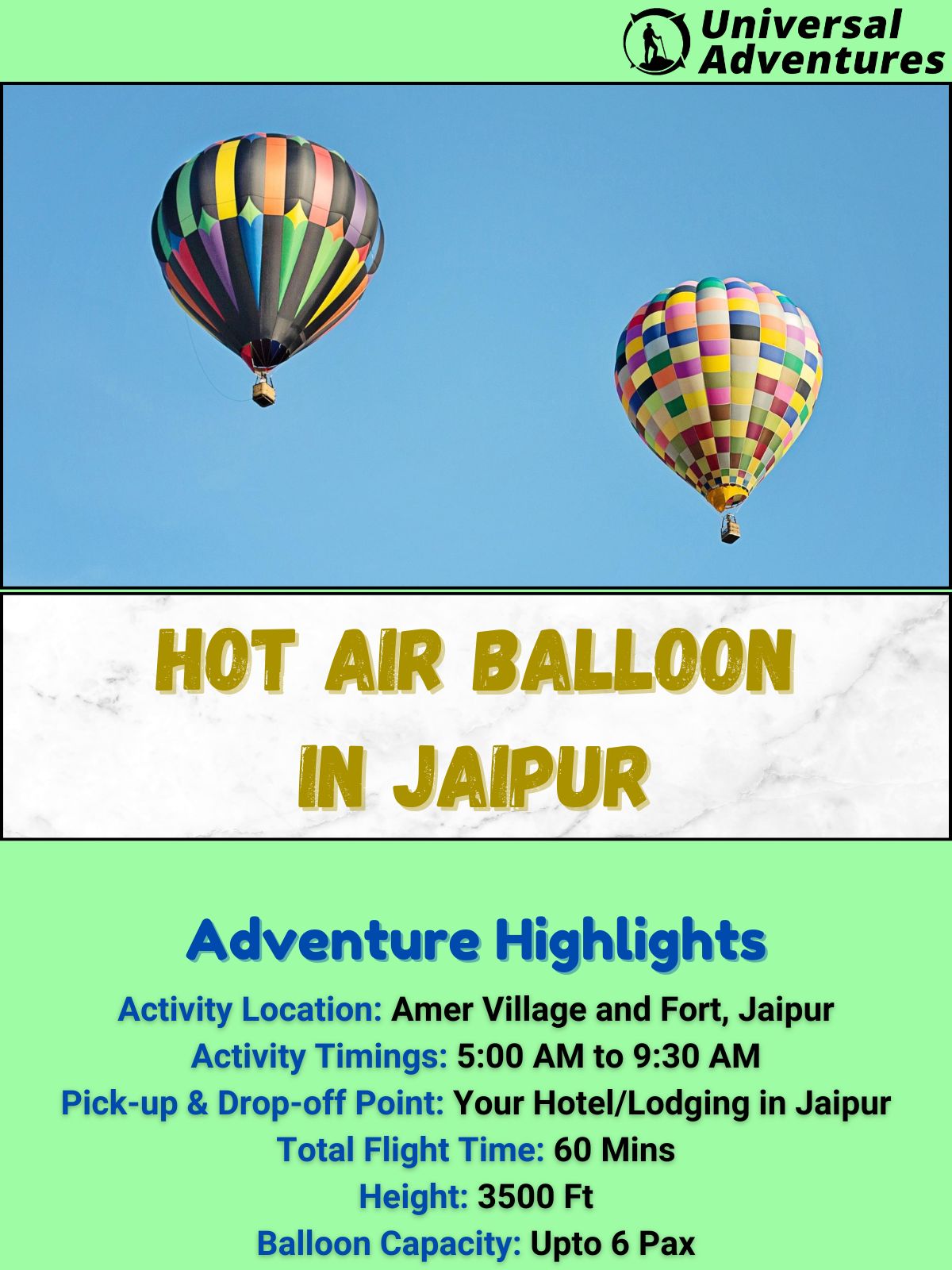 Floating at 3,500 Feet: The Magical Jaipur Balloon Ride