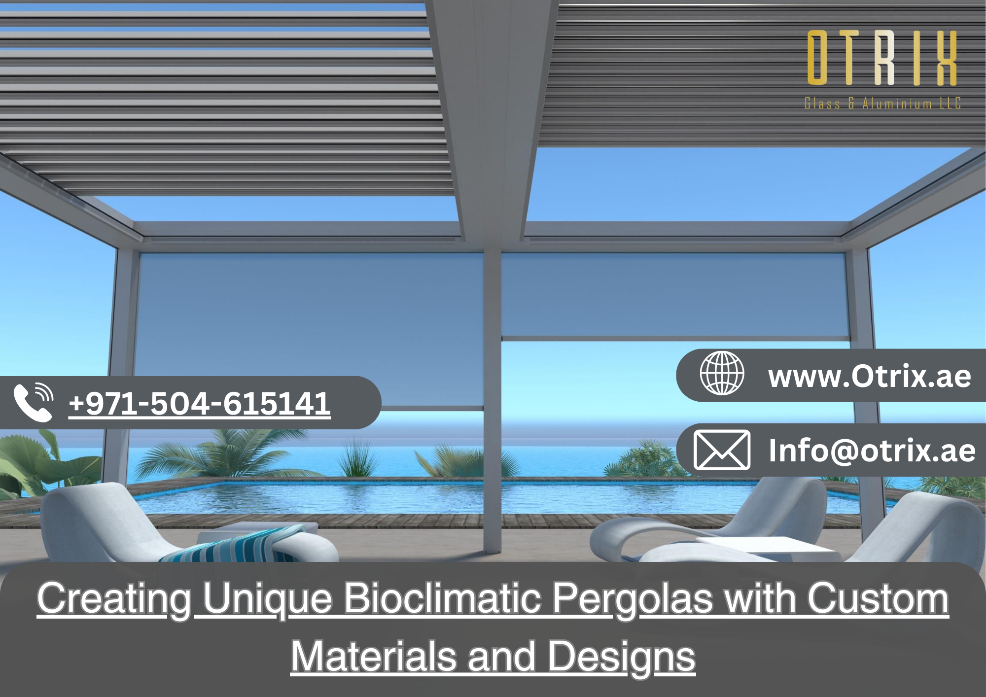 Creating Unique Bioclimatic Pergolas with Custom Materials and Designs