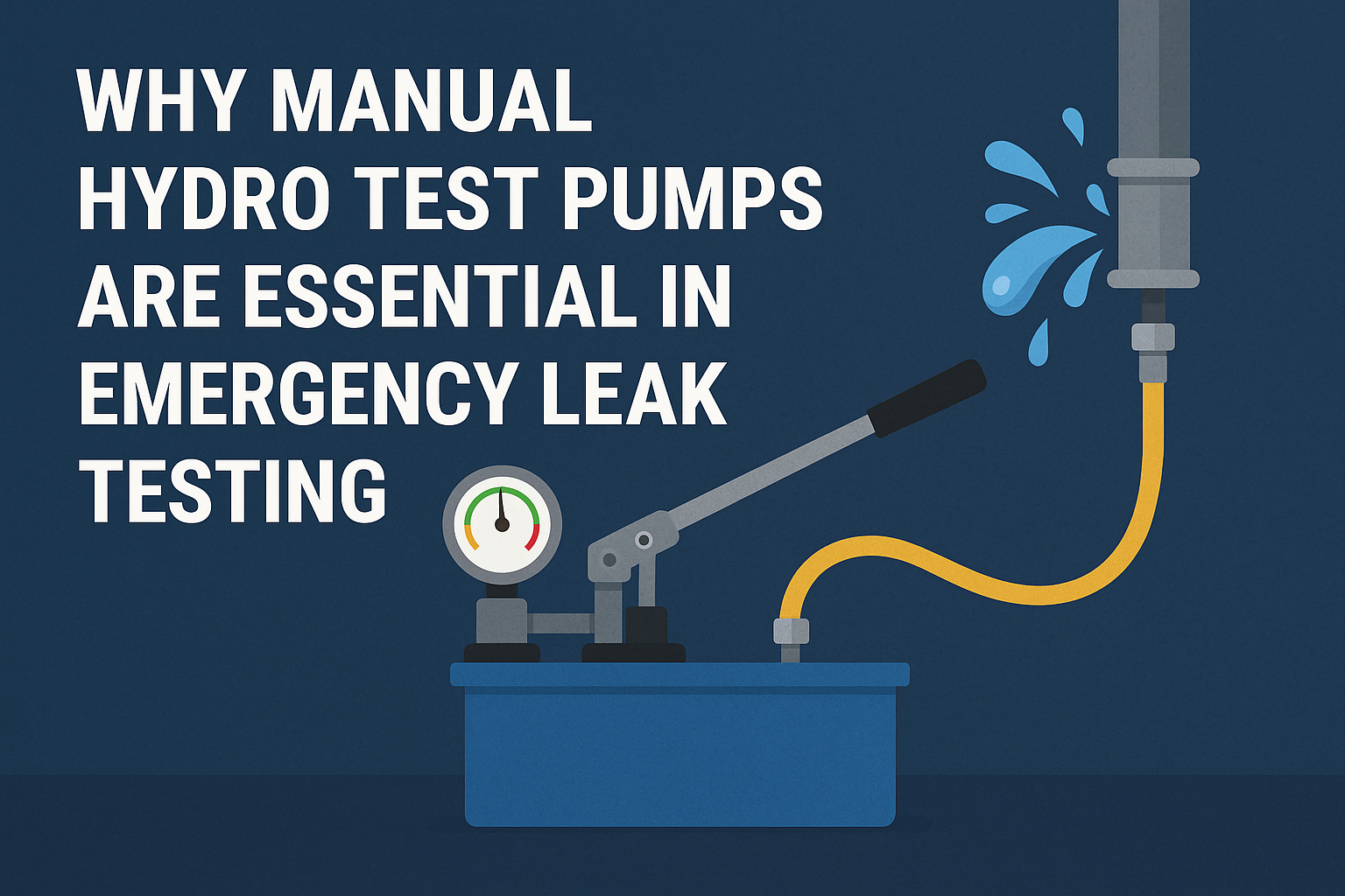 Why Manual Hydro Test Pumps Are Essential in Emergency Leak Testing