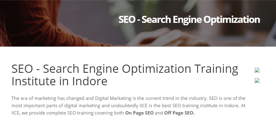 SEO Training Institute At Bhawarkua Indore