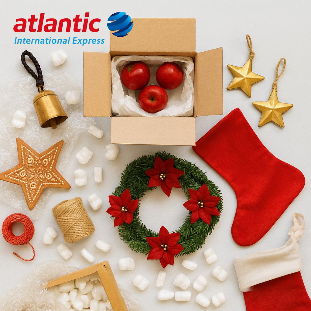 Ship Christmas décor items worldwide with Atlantic International Express.