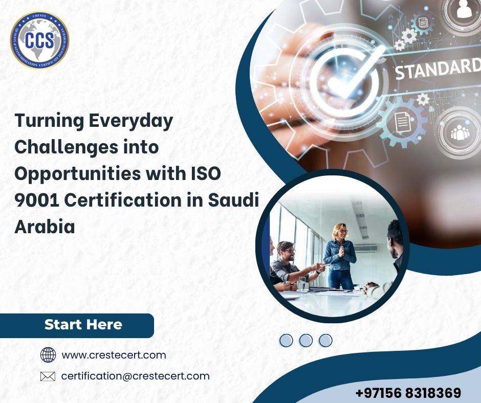 Turning Everyday Challenges into Opportunities with ISO 9001 Certification in Saudi Arabia