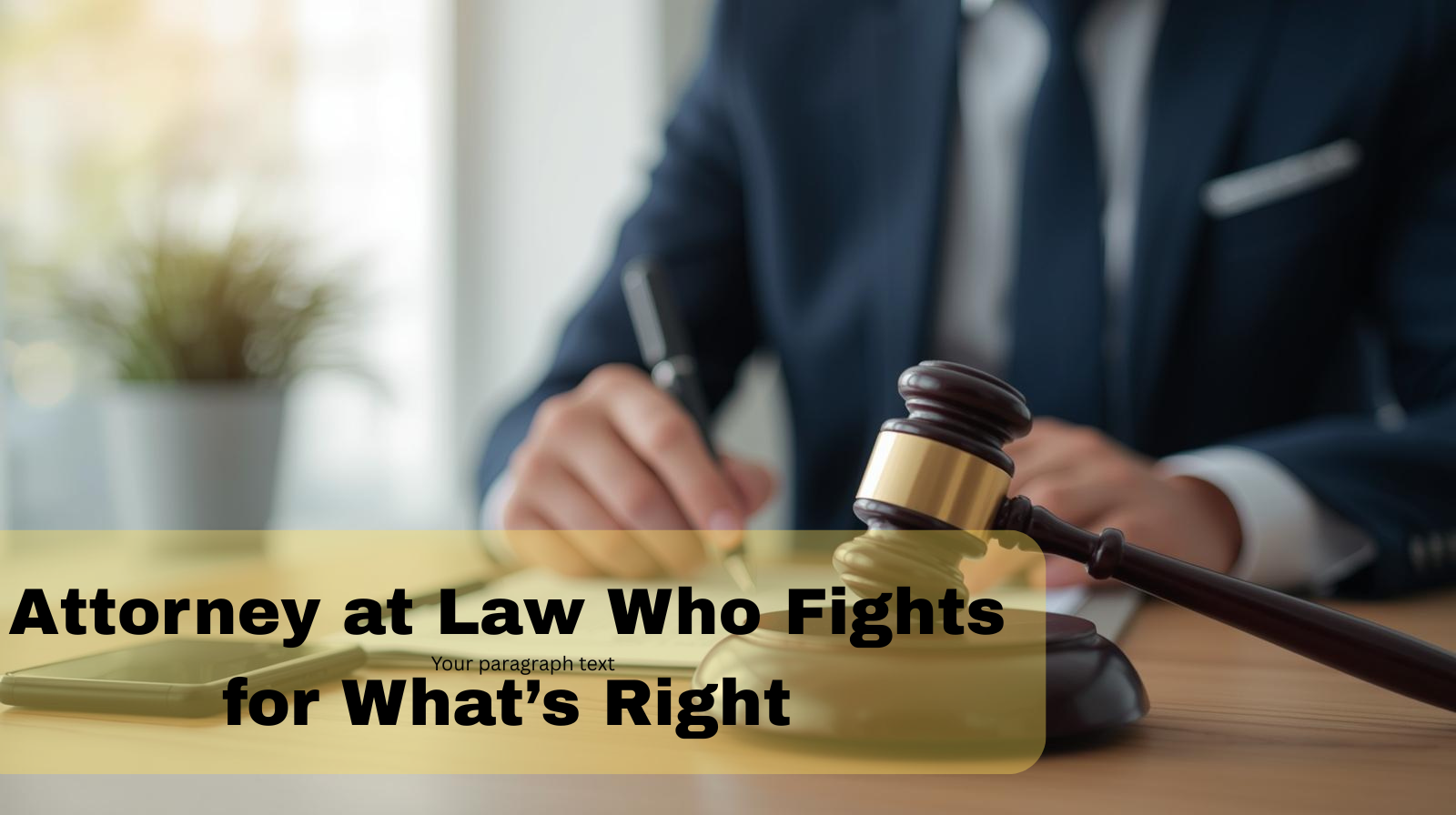 Attorney at Law Who Fights for What’s Right