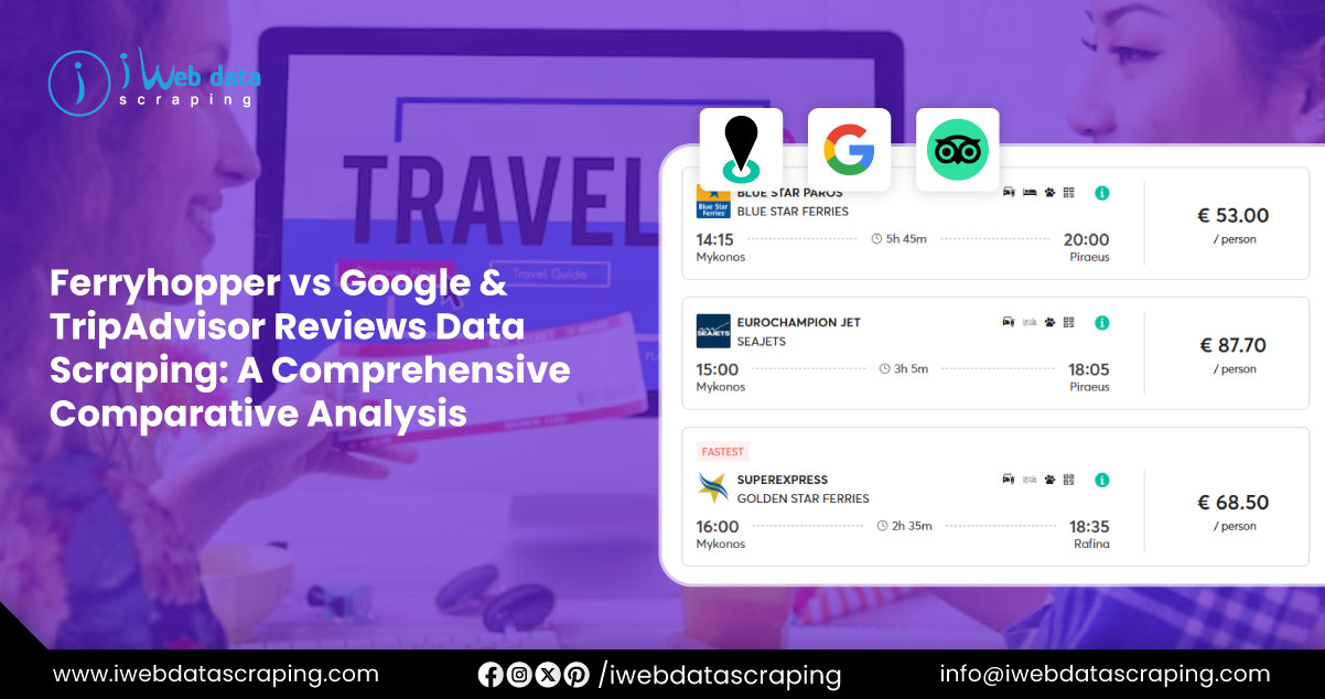 Ferryhopper vs Google & TripAdvisor Reviews Data Scraping