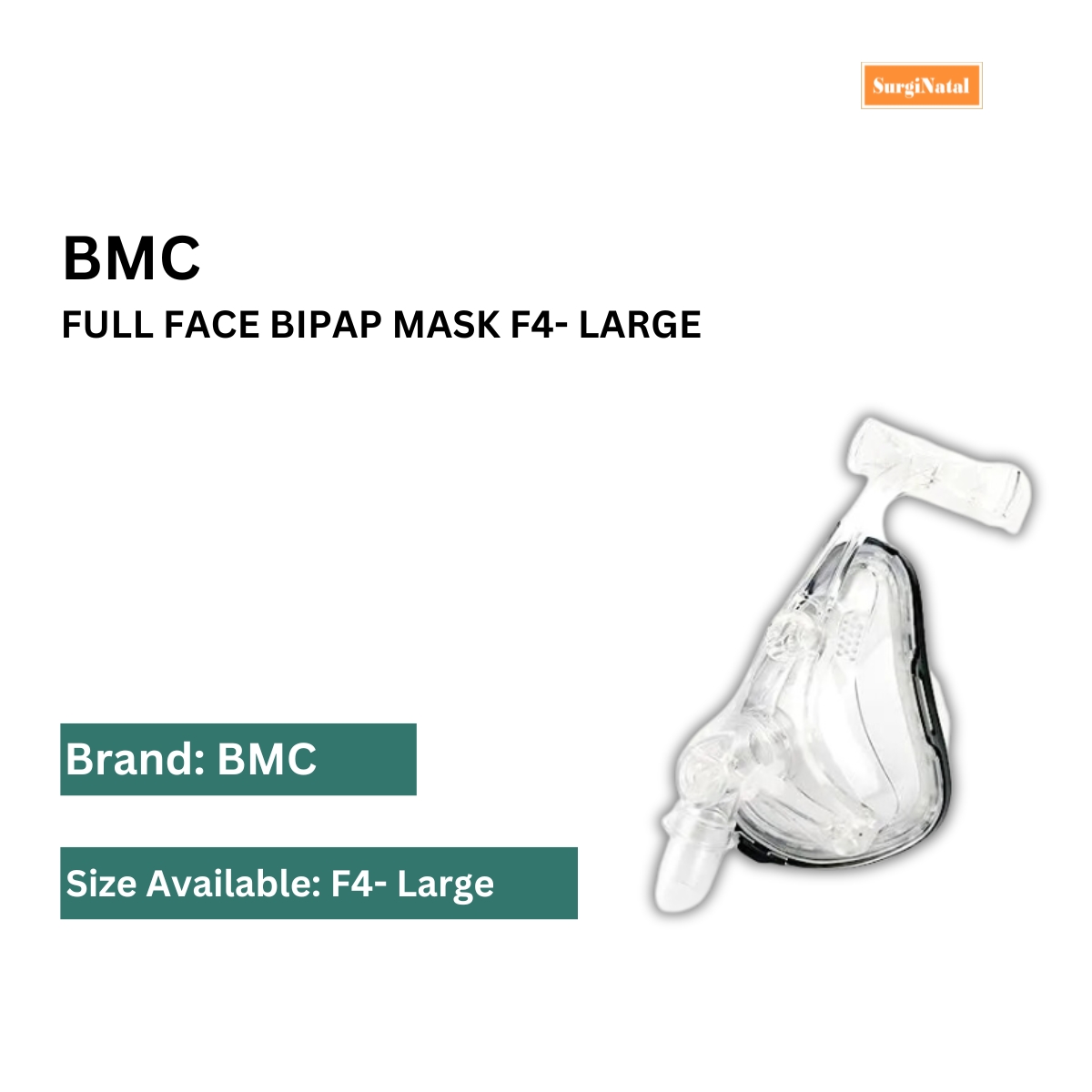 BMC F4 Full Face BIPAP Mask - Large: Enhance Your Sleep Therapy Experience