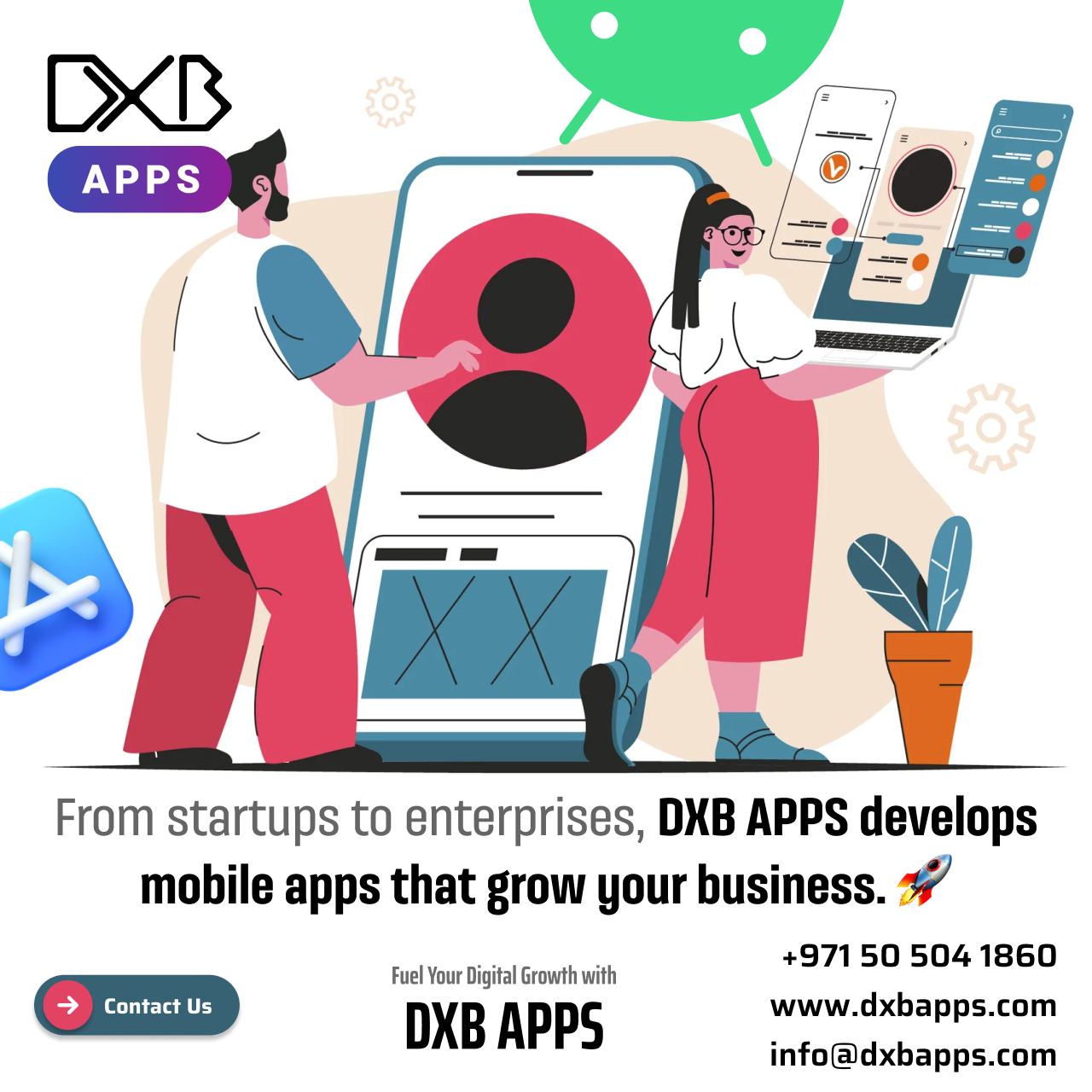 DXB APPS is your trusted Mobile App Development Agency for top mobile apps