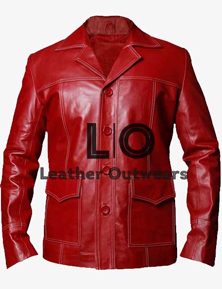 Fight Club Red Leather Jacket: Where Style Meets Attitude