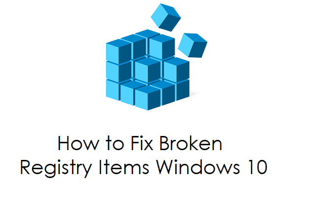 How to fix broken registry items