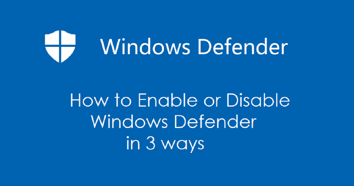 How to disable windows defender
