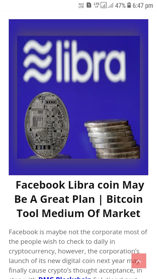 Best Idea DMG Says Facebook New Libra coin & Compare Bitcoin