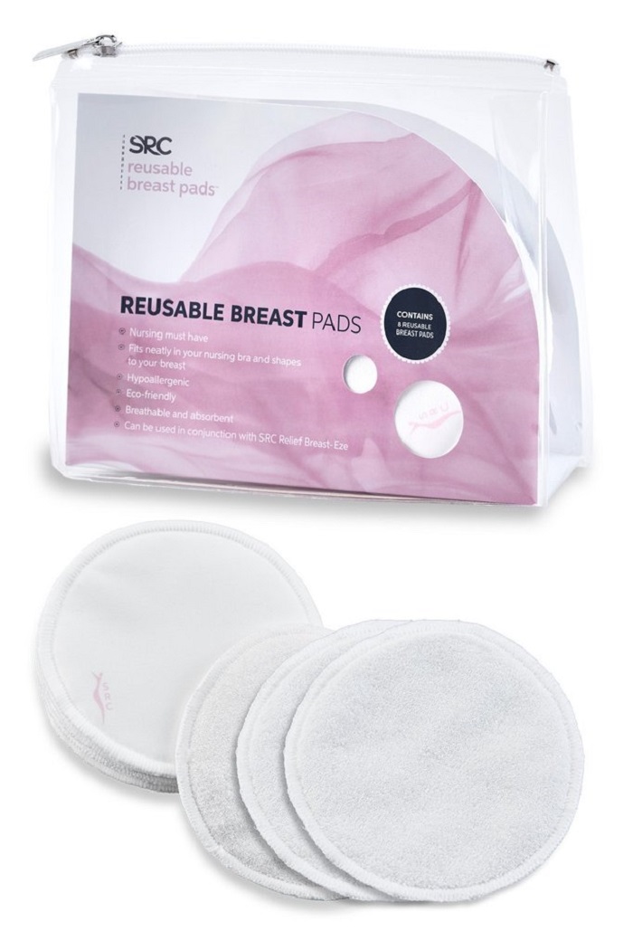 SRC Reusable Bamboo Breast Pads - 8 Pack