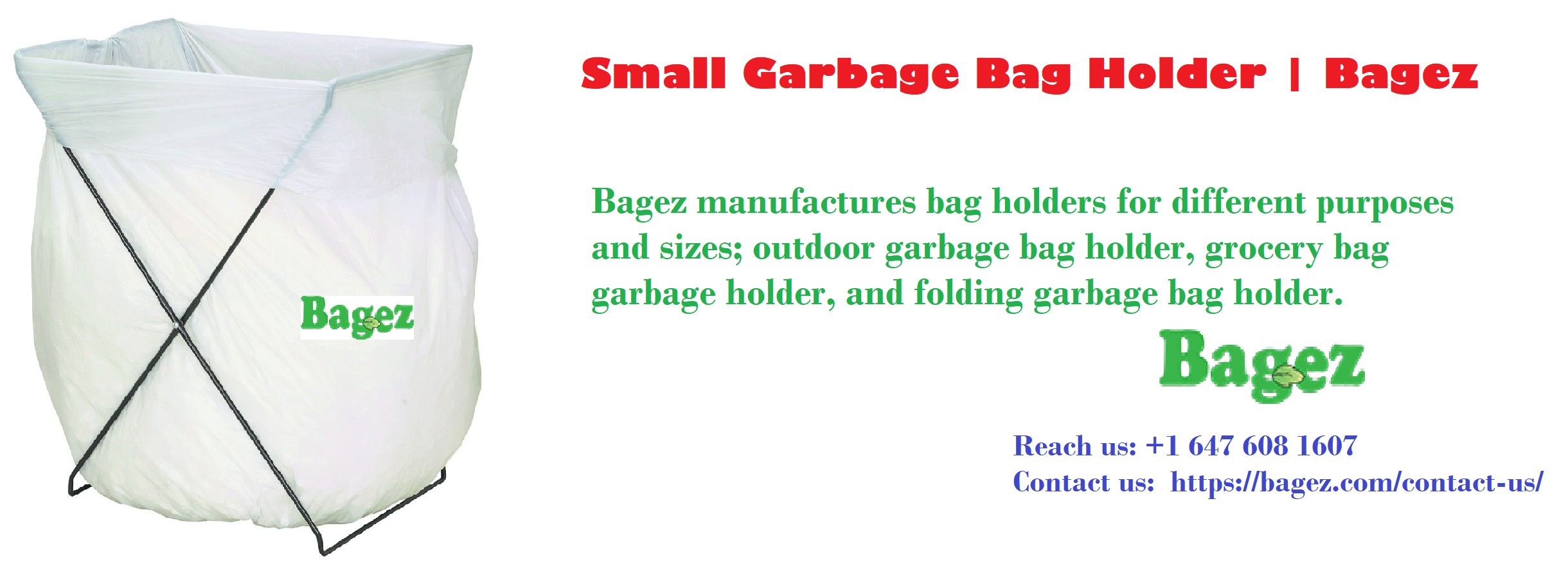 Small Garbage Bag Holder | Bagez