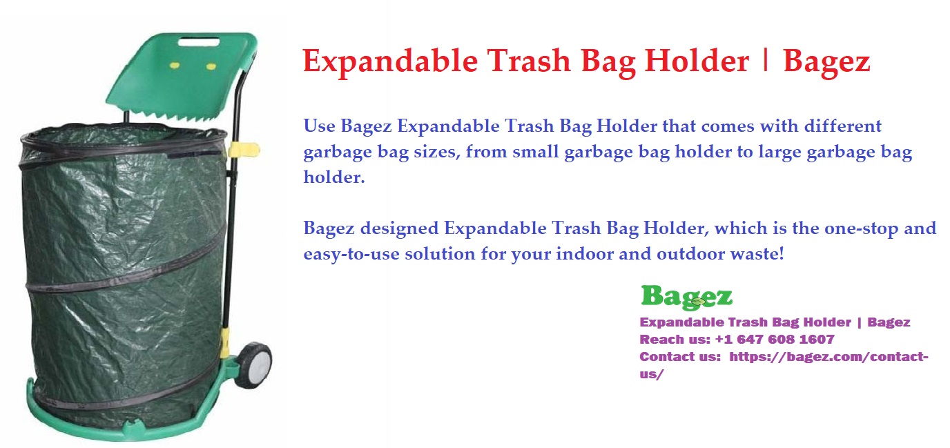 Expandable trash bag holder