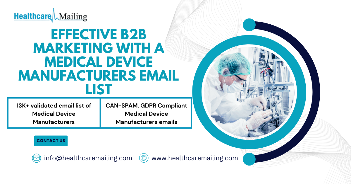 Effective B2B Marketing with a Medical Device Manufacturers Email List