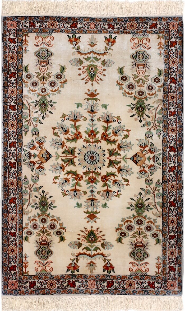 All Over Kashan Silk Rug - A Masterpiece by Harsh Carpet