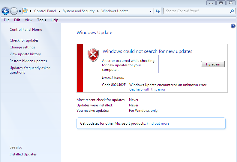 How to Fix Windows 10 Update Error Code 0x8024402c